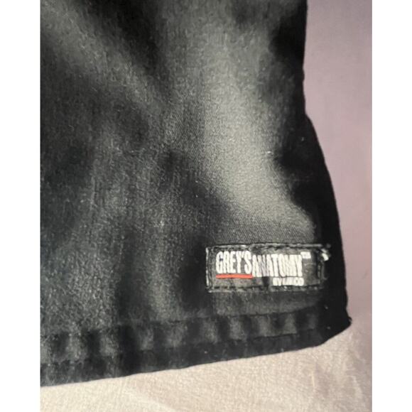 Grey's Anatomy By Barco Black Spandex Stretch Back Scrub Top 2XL Vneck Utility! - Picture 2 of 4